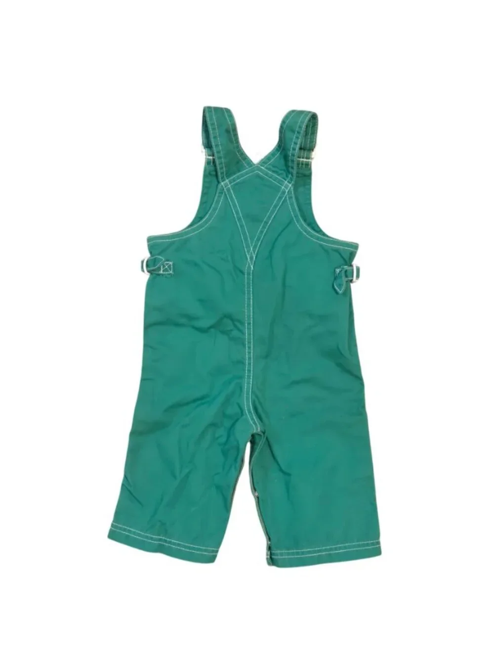 Izod Lacoste Infant Toddler Green Overalls Crocodile Alligator 12 Months Vintage